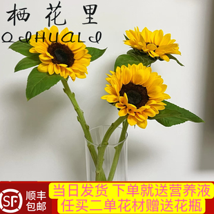 当日发货 3支黑心向日葵云南鲜花顺丰包邮送货上门