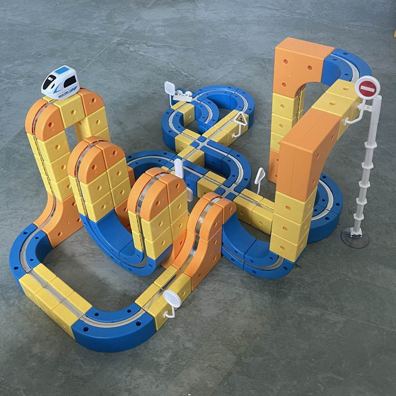 立体磁力电动轨道车百变积木玩具儿童男女孩益智高铁火车diy礼物,玩具/童车/益智/积木/模型,磁力片/磁性棒/磁性积木,淘宝优惠券,粉丝福利购,淘宝优惠卷