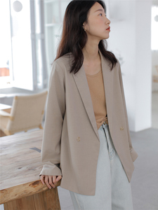 5siss 英伦风西装外套女春装2021宽松韩chic小西服休闲上衣外套