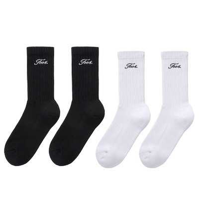 Toos.25AW 纯棉logo毛巾底运动中筒袜子