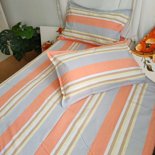 加厚老粗布纯棉床单单件三件套防滑粗棉布裸睡单棉麻亚麻被单四季