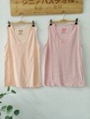 外贸出口剩余纯棉薄款 打孔棉背心透气舒适全棉女士