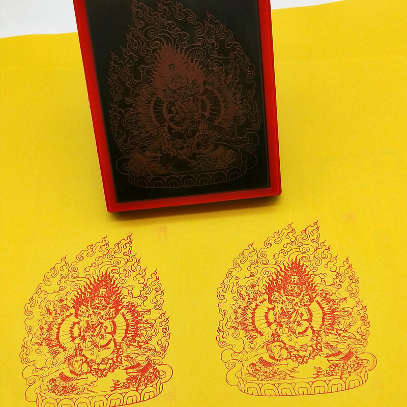 世尊大威德怖畏金刚印章 大威德佛像章 光敏材质自动出油款可定制