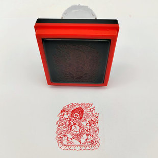 忿怒莲师咕噜乍波印章忿怒莲师金刚凯甲十万加行自动印章4厘米