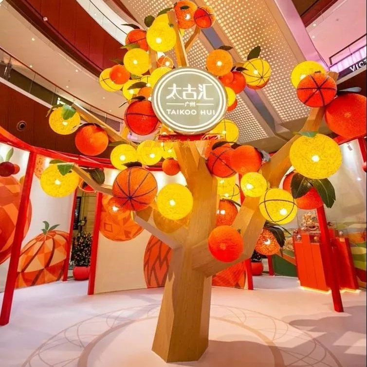 仿真桃树寿桃美陈商业街