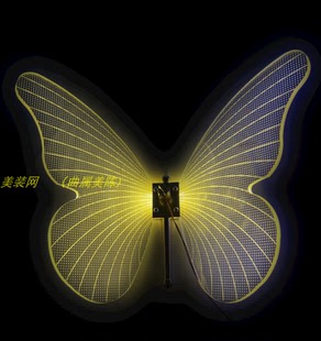 饰户外广场公园美陈打卡点 发光大蝴蝶节日氛围摆件灯光节文旅节装