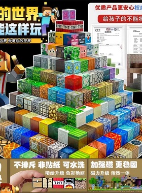 我的世界磁力方块磁铁新款磁吸拼图积木益智拼装男孩礼物儿童玩具