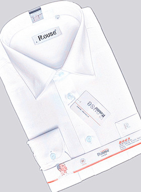 洛兹白色灰色条纹长袖男士衬衫商务正装断码清仓特买二件包邮