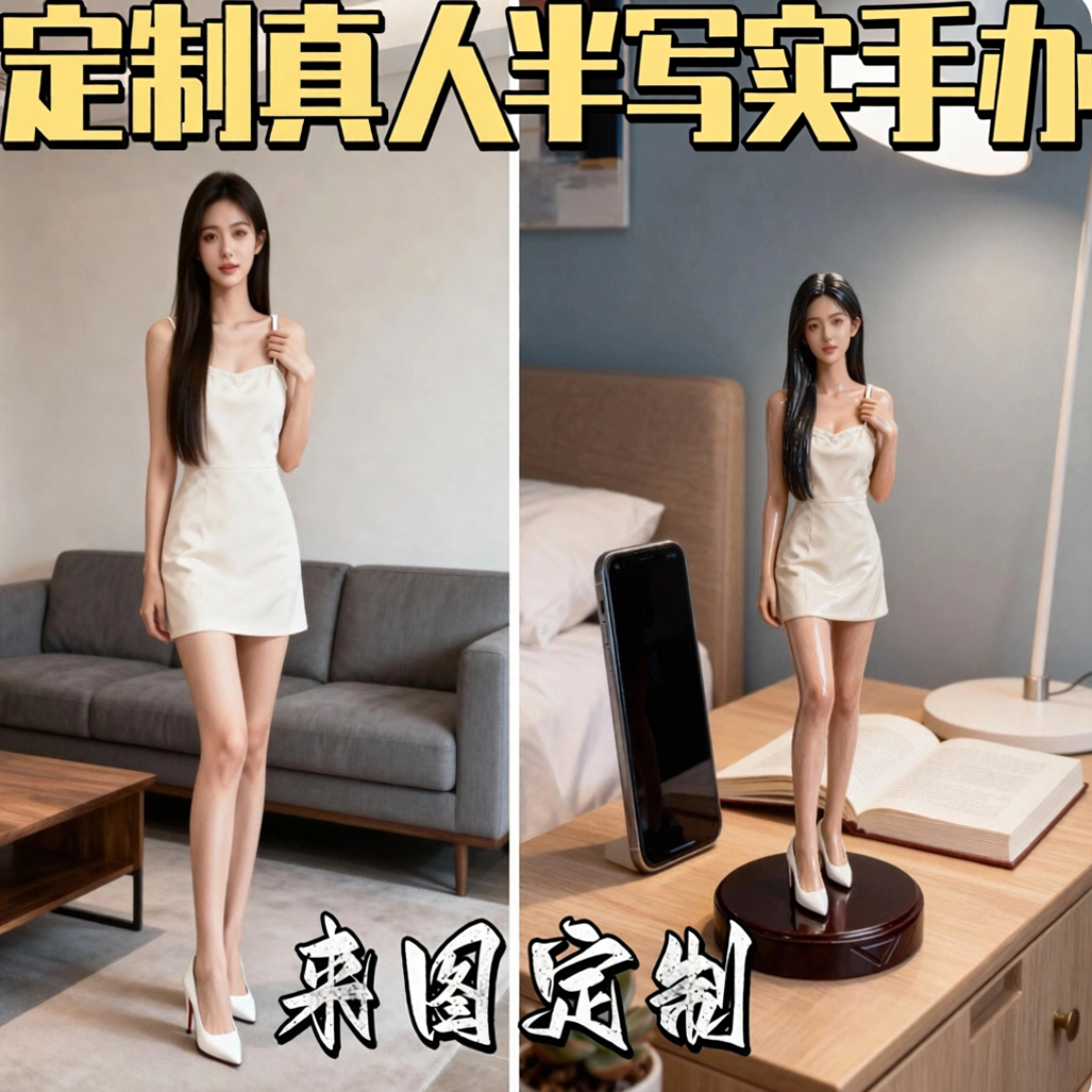 3d真人手办送礼真人照片来图定制3D全彩打印树脂模型礼物人偶手办