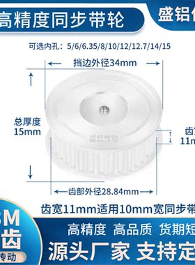 同步带轮S3M31齿宽11内孔4 5 6 6.35 7 8 10现货非标同步轮S3M100