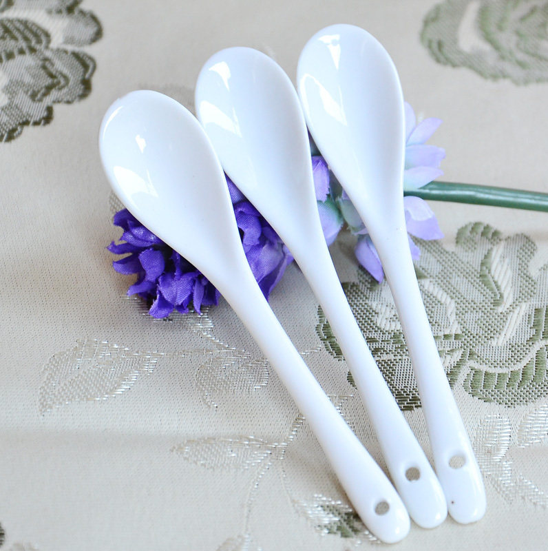 景德镇白瓷小勺 多用途的小勺子 宝宝勺子 调料勺咖啡勺咖啡厅勺