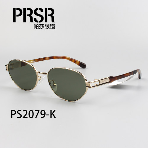 帕莎2026新品太阳镜男女金属椭圆框老钱风轻奢防紫外线墨镜PS2079
