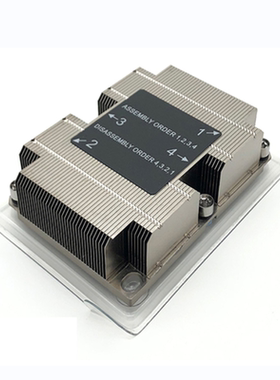 COOLSERVER金钱豹LGA3647长方形被动1U超薄CPU散热器风扇4热管R77