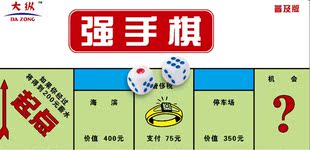 配件单卖 强手棋房子 旅馆 骰子 公共基金卡机会卡 代币钱币银行