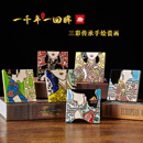 包邮 外事出国送老外礼品 创意陶瓷旗袍摆件 中国风手绘瓷板画墙贴