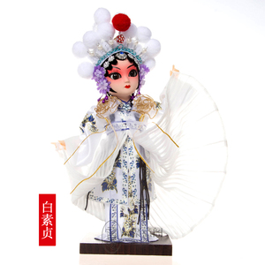 北京唐人坊绢人娃娃  京剧脸谱人偶摆件中国风礼品送老外特色礼品