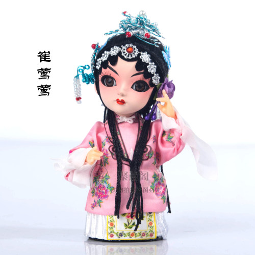 京剧娃娃绢人脸谱q版出国北京