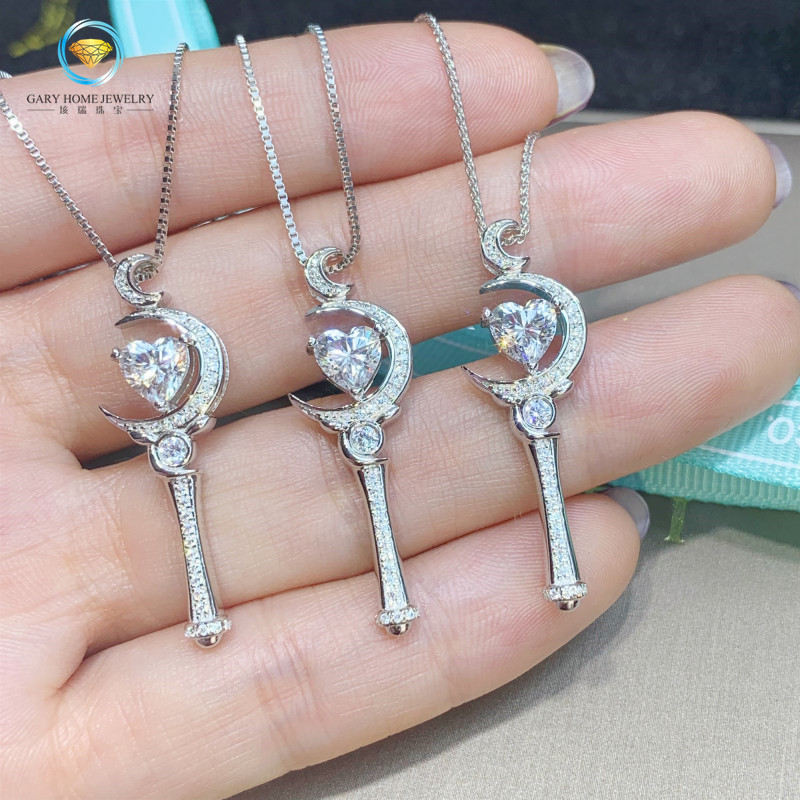 垓瑞家克拉爱心钻美少女战士月牙钥匙星月亮项链锁骨链情人节礼物在类目 饰品/流行首饰/时尚饰品新, 项链中 - 来自Buy2taobao.com提供专业的淘宝代购服务