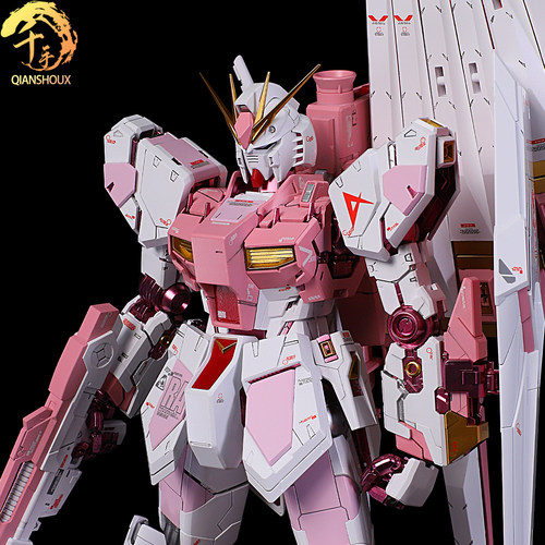 万代千手荧光粉色MG卡牛拼装模型