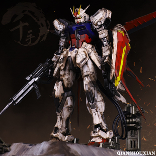 手绘旧化 MG突击 成品印花 翔翼 万代千手 拼装模型 高达手工手办