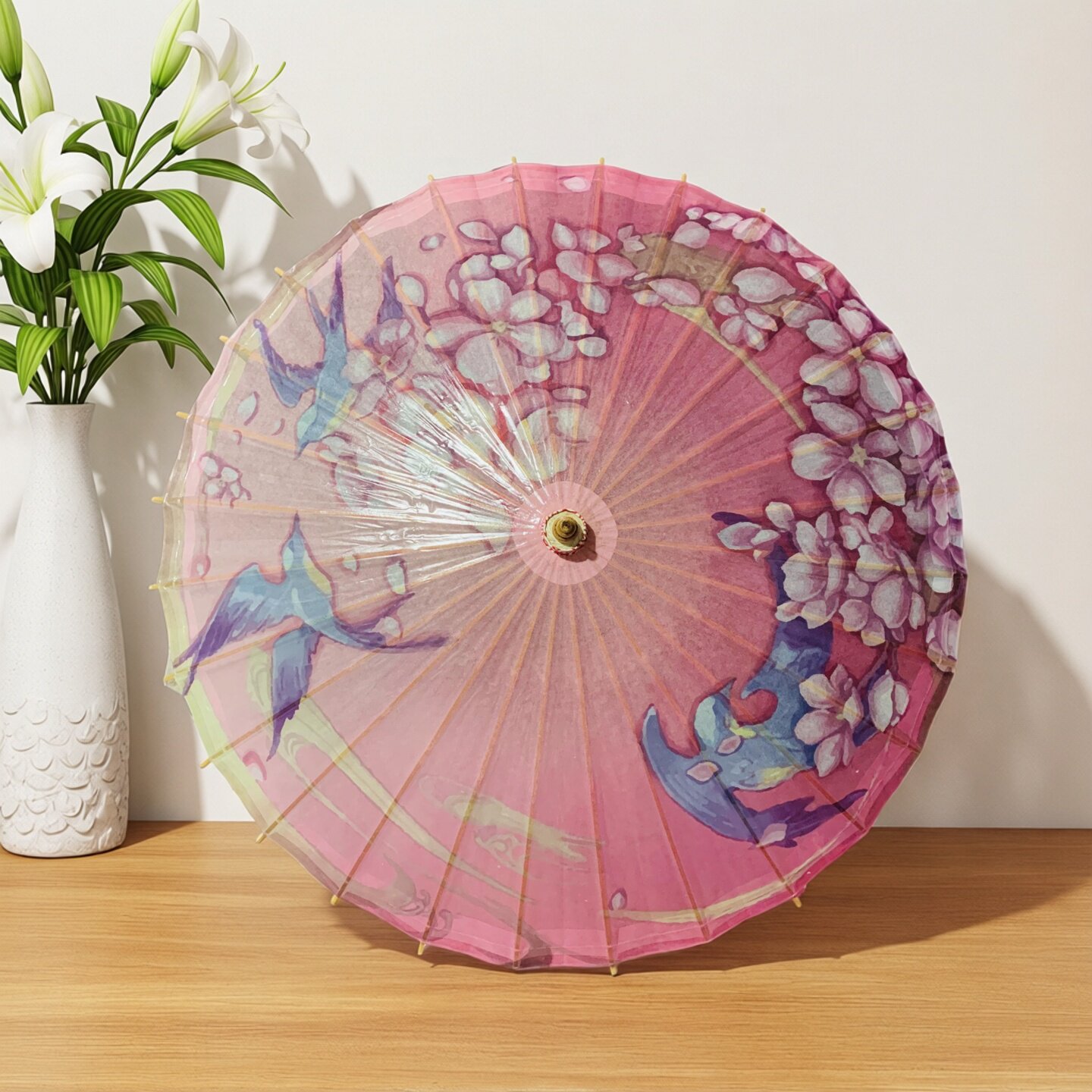 泸州芳香型手动油纸伞舞台cos道具装饰吊顶七秀晴雨两用 汉服包邮