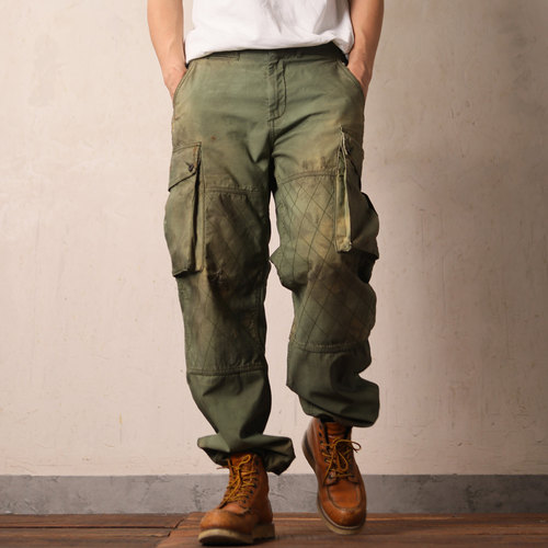 WIROTE威络行军诗M65 CARGO PANTS菱形格工装休闲宽松直筒军长裤