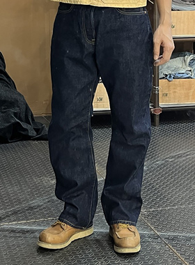 WIROTE/威络PRPS脱浆养牛款直筒/微喇裤赤耳原牛色牛仔裤16OZ重磅