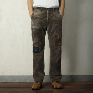 350g驯鹿棕粗坑法式 休闲裤 灯芯绒 工装 合身直筒军版 WIROTE威络