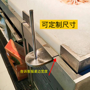 超市连卷袋不锈钢支架免打孔悬挂式购物袋支架水产生鲜区不生锈