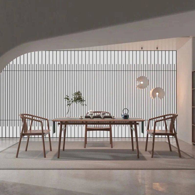 新中式实木茶桌椅组合功夫泡茶台现代简约办公室禅意胡桃木喝茶桌