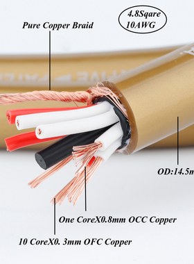 Preffair L314 发烧级单晶铜喇叭线散线 音响主音箱喇叭连接线