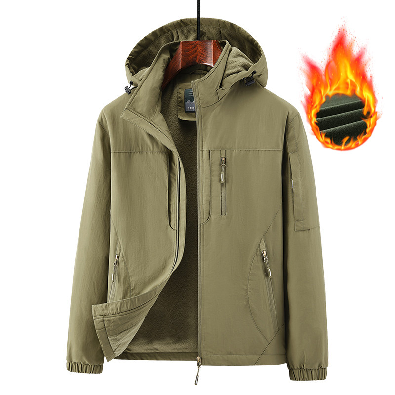 加绒保暖连帽冲锋衣男士宽松休闲时尚户外休闲多口袋工装棉服秋冬,男装,棉衣,淘宝优惠券,粉丝福利购,淘宝优惠卷