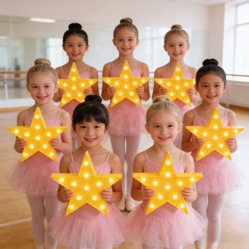 网红演出大号手持星星灯儿童舞台表演道具手拿发光led灯蓝色黄色