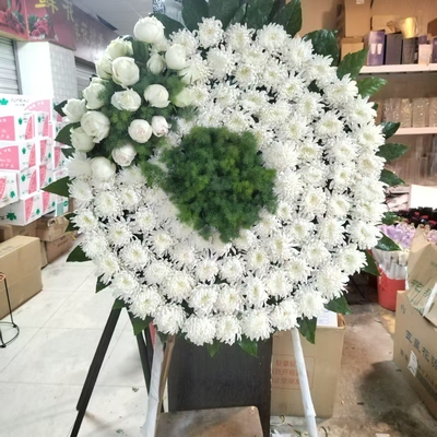 上海同城丧事白事龙华宝兴宝山益善殡仪馆追悼会白菊花鲜花花圈