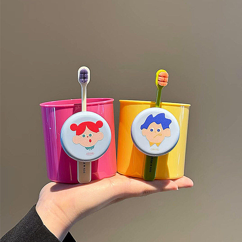 高颜值牙刷杯置物架情侣亲子款家用洗漱杯少女心满满漱口杯壁挂式