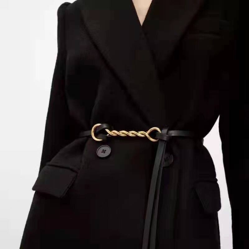 西服腰带女配饰细连衣裙西装外套设计感收腰时尚百搭麻绳女士皮带