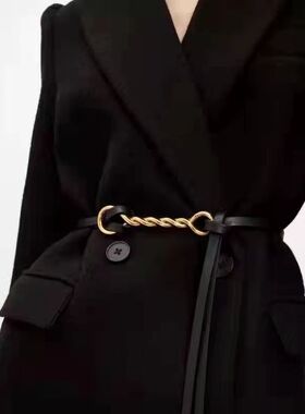 西服腰带女配饰细连衣裙西装外套设计感收腰时尚百搭麻绳女士皮带