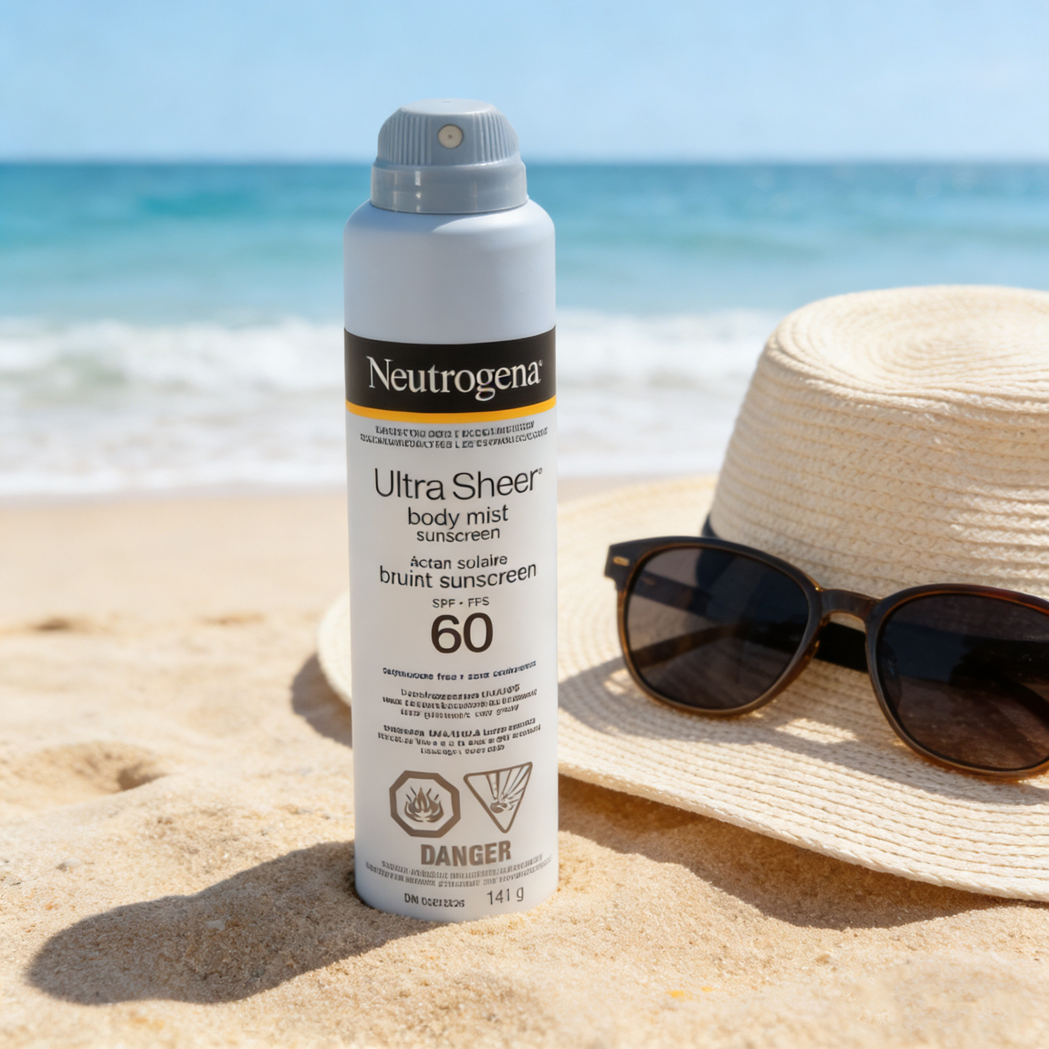 现货 正品Neutrogena露得清超薄身体喷雾SPF60防晒喷雾141g防水