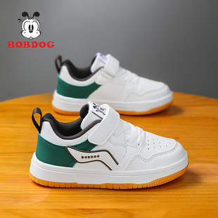 中大童休闲鞋 巴布豆童鞋 皮面防水儿童小白鞋 2025春秋新款 男童板鞋