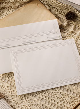 现货Echoes意式Punto Antico浮雕刺绣祝福表白请柬留言贺卡信封