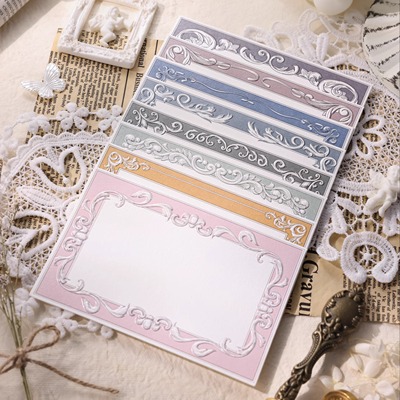 法式浮雕质感手帐祝福表白贺卡