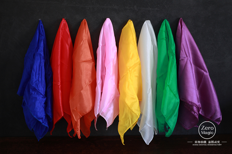 魔术道具魔术师专用绸巾丝巾尺寸齐全丝巾纯正丝巾 8色可选