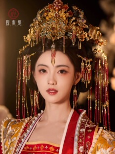 【出租】砚雨集【流光】新娘头饰发冠婚服婚馆凤冠发饰
