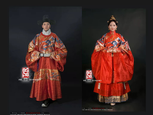 【出租】明华堂蟒袍过肩蟒圆领袍通袖妆花纱明制婚服汉服租赁