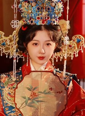 【出租】锦绣宫凤冠汉服婚礼头饰锦鲤同款