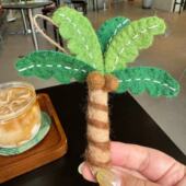 椰子树尼泊尔羊毛毡挂件戳戳乐可爱包包挂钥匙扣玩偶礼物miu系