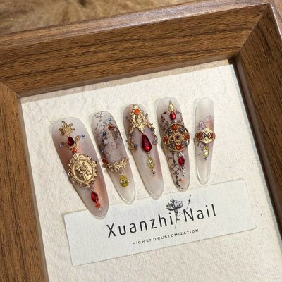 【中世纪浮雕】复古秋冬拜占庭巴洛克古董中古vintage手工穿戴甲