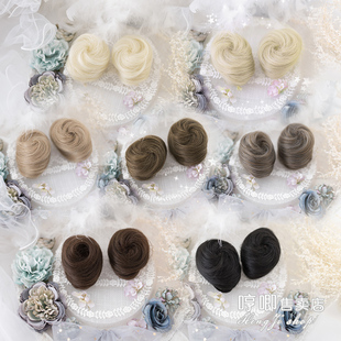 哼唧原宿软妹日常lolita「小包子」虎口夹可爱发包假发洛丽塔配件