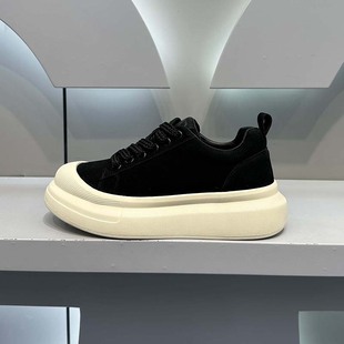 鞋 低帮男潮鞋 磨砂皮透气厚底舒适潮流运动百搭韩版 休闲鞋 2026时尚