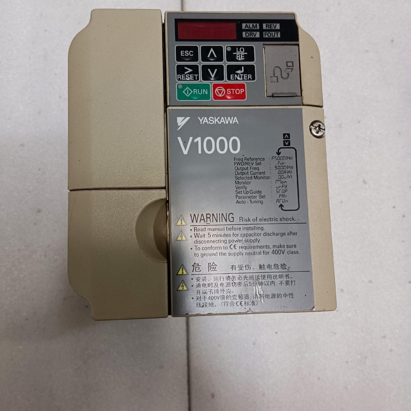 安川变频器CIMR-VB4A0005BBA 1.5KW 38